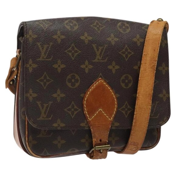 LOUIS VUITTON Monogram Cartouchiere MM Shoulder Bag M51253 LV Auth 123706 - Picture 1 of 16